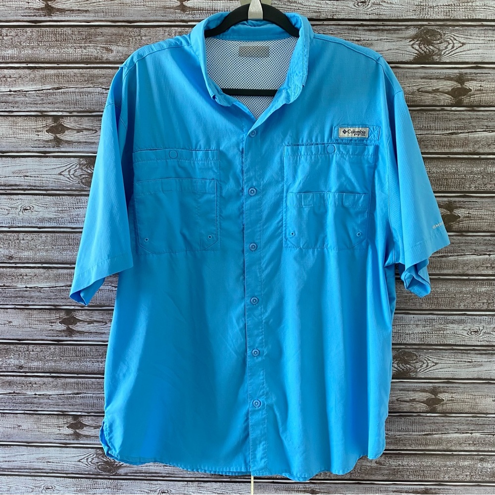 Men's Columbia PFG Short-Sleeved Button-Down Shirt